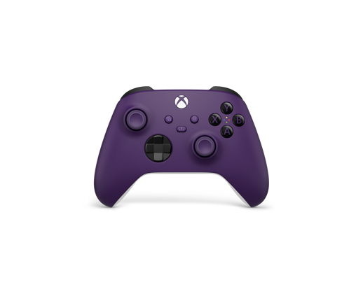 Front view of the Xbox Wireless Controller – Astral Purple.