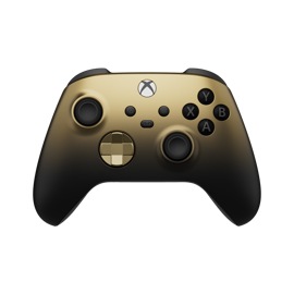 Vista frontal del Mando inalámbrico Xbox – Edición Especial Gold Shadow.