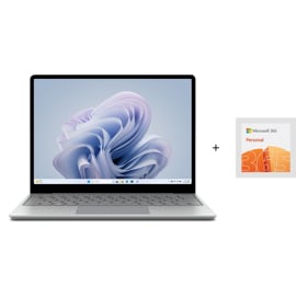 Un Surface Laptop Go 3 avec un abonnement Microsoft 365 Personnel.