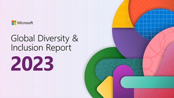 Cover of the 2023 Microsoft Global Diversity & Inclusion Report PDF