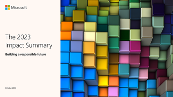 Cover image from the 2023 Microsoft Impact Summary PDF