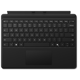 A top-down view of a Surface Pro Keyboard for Business in the colour Black.