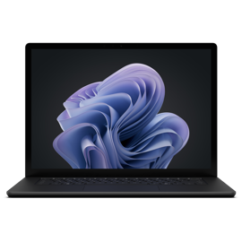 A front view of a Surface Laptop 6 for Business in the 15-inch size in the colour Black.
