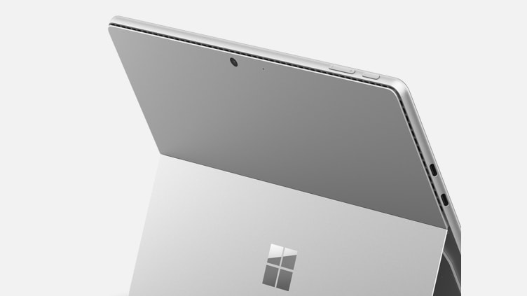 Back view of Surface Pro 9 in Platinum