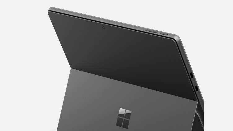 Back view of Surface Pro 9 in Graphite