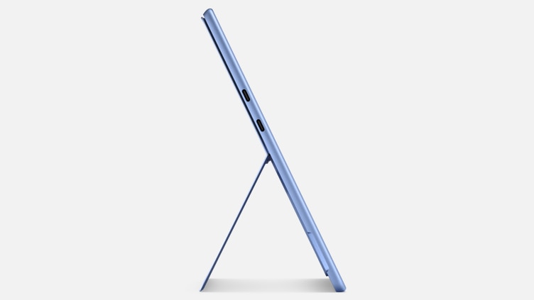 Side view of Surface Pro 9 in Sapphire