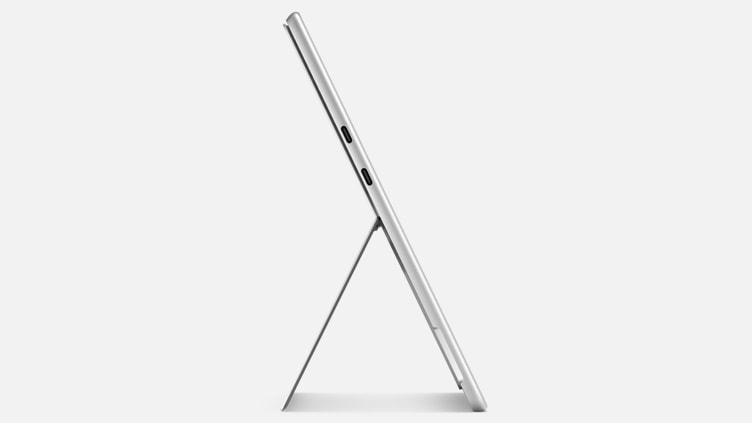 Side view of Surface Pro 9 in Platinum