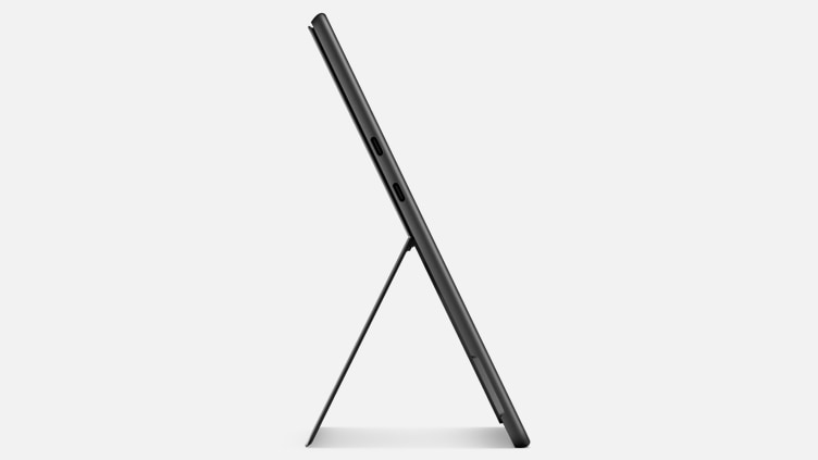 Side view of Surface Pro 9 in Graphite