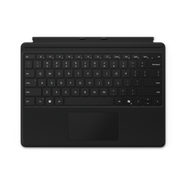 A top-down view of a Surface Pro Keyboard in the colour Black.