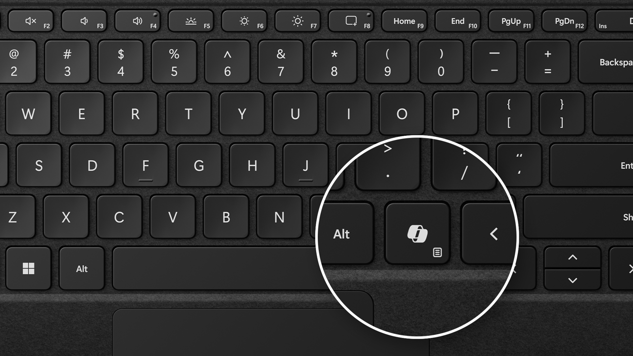 法人向け Surface Pro スリム ペン付き フレックス キーボード - 着脱 