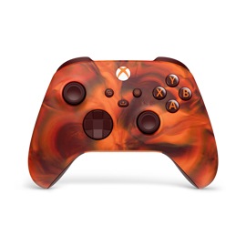 Front angle of the Xbox Wireless Controller – Fire Vapor Special Edition.