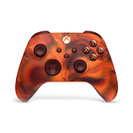 Front angle of the Xbox Wireless Controller – Fire Vapor Special Edition.