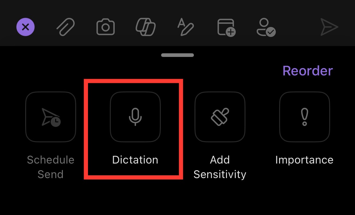 Dictation microphone option