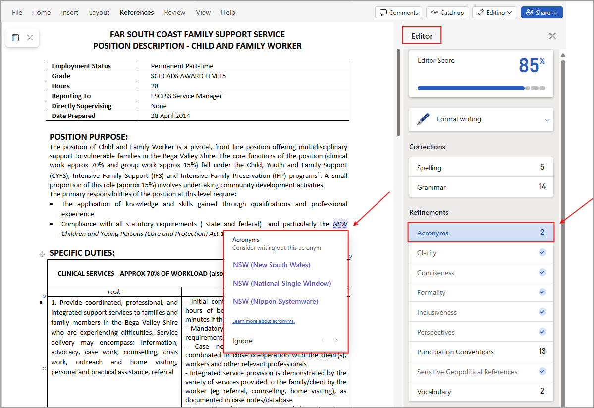 user controls