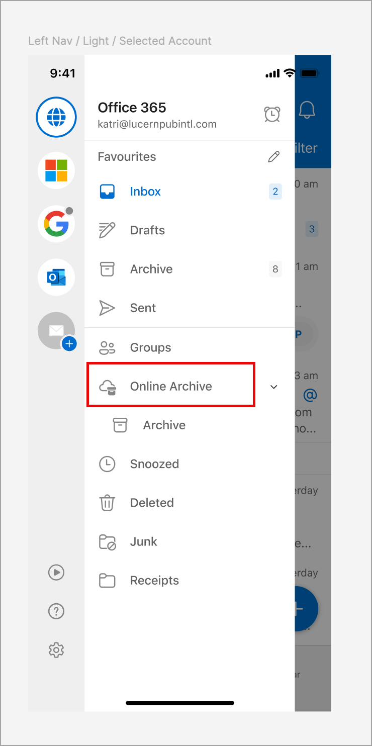 Mailbox archive