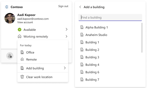 Microsoft Places building lookup