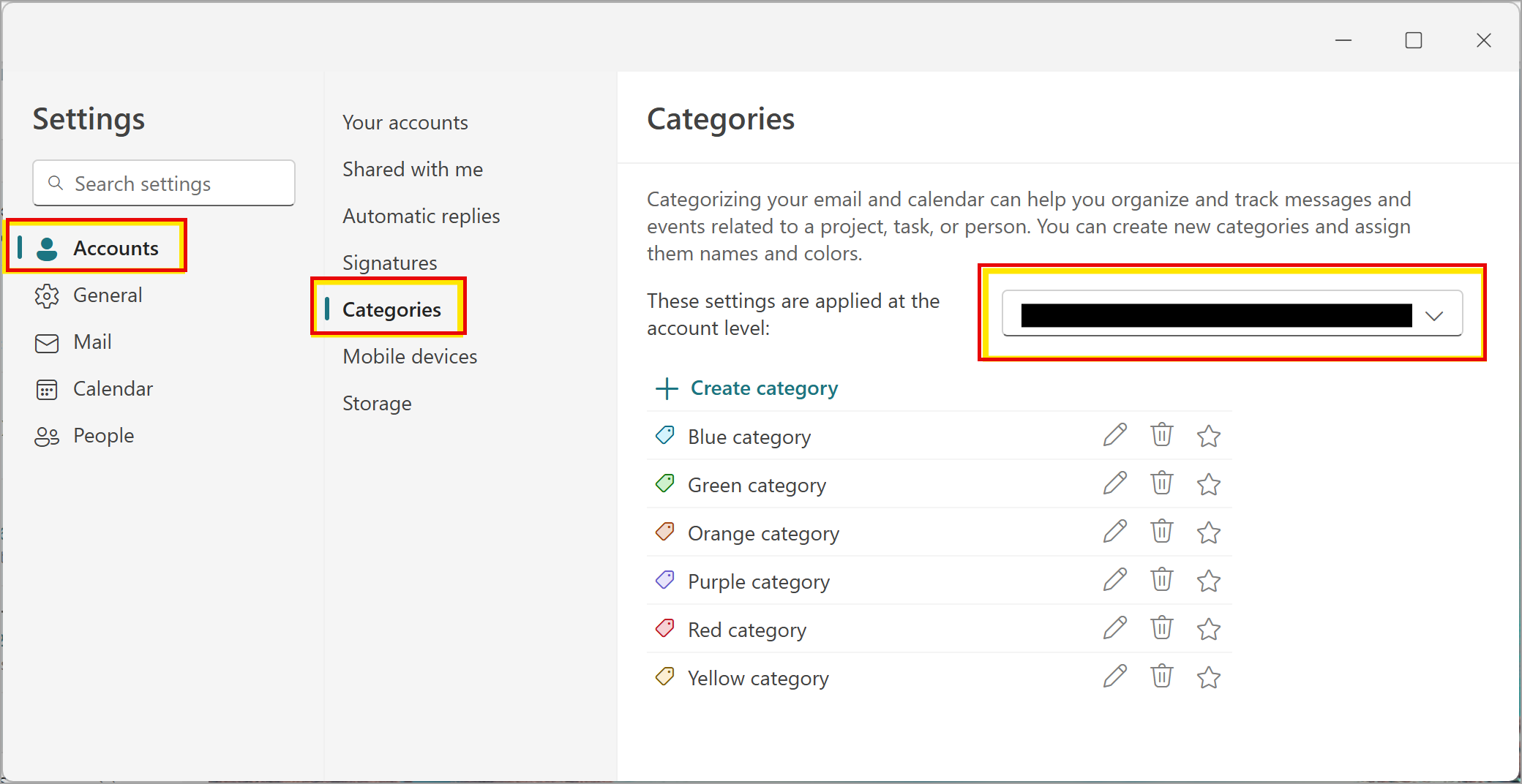 New Microsoft Outlook for Windows and web: Delegates can create new categories for the account owner's Calendar [MC962527]