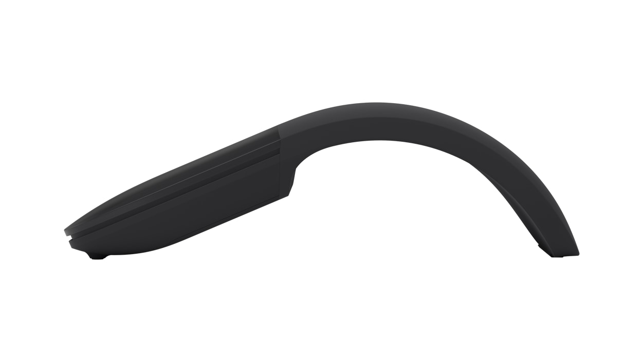 Microsoft Arc Mouse - Black - Side View Arched