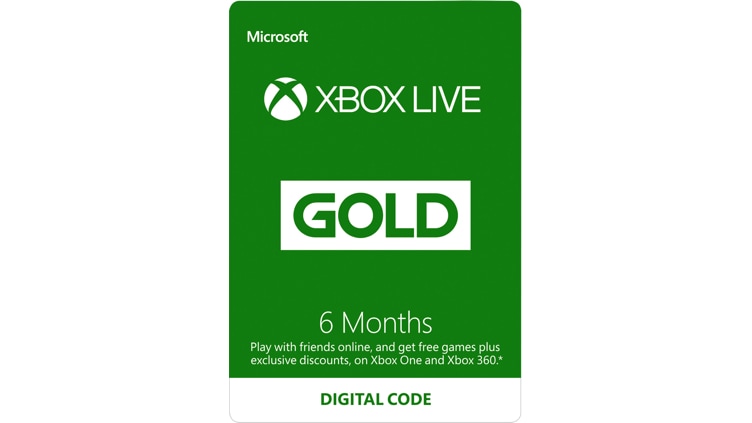 6-Month Xbox Live Gold Membership (Digital Code)