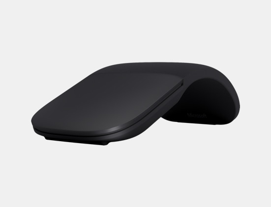Front angled view of the Arc Mouse in Black.