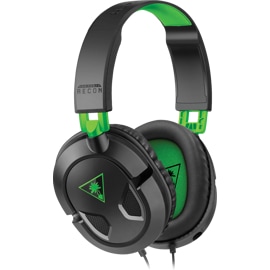 Right angled view of Turtle Beach Ear Force Recon 50X Stereo Gaming Headset in Black.