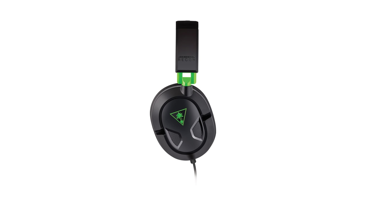 Right side view of Turtle Beach Ear Force Recon 50X Stereo Gaming Headset in Black.