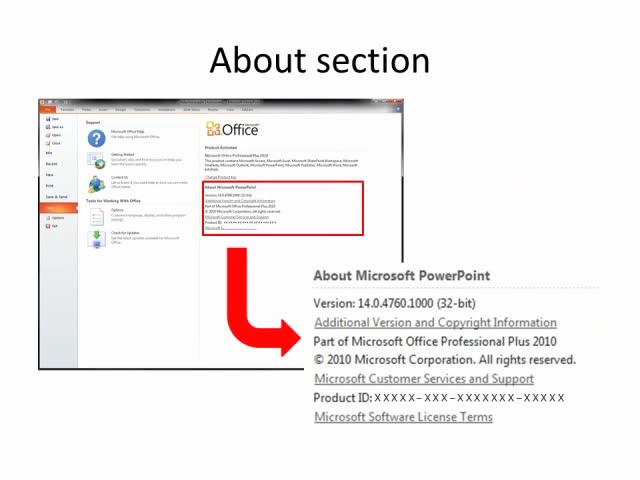 Hent versionsnummeret for dit Office-program samt oplysninger om din  computer - Microsoft Support