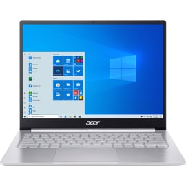 Acer Swift 3 laptop from the front with Windows on screen