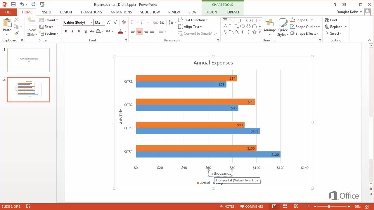 Excel линейчатая диаграмма