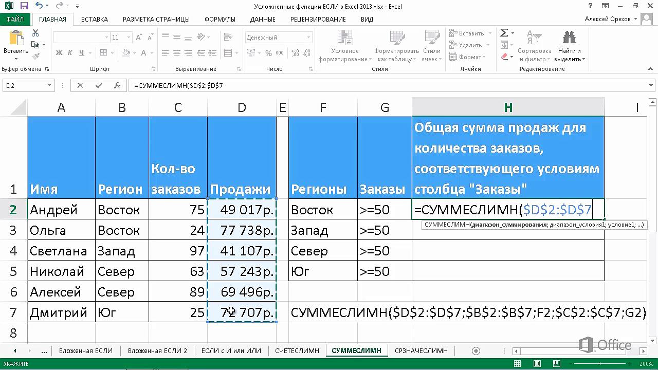 Функции Excel 2016 МАКСЕСЛИ (MAXIFS) и МИНЕСЛИ (MINIFS)