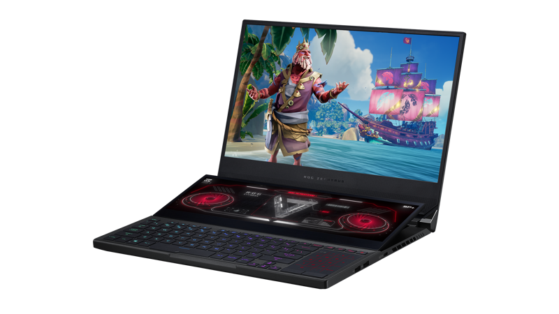 Right front angle view of Asus ROG Zephyrus Duo Laptop