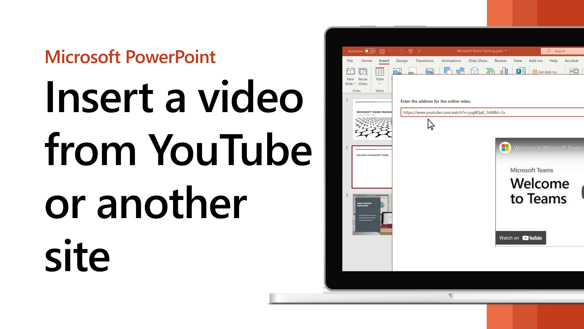 Thêm video vào bản thuyết trình hoặc sản phẩm của bạn với tính năng chèn video của Microsoft. Với tính năng này, bạn có thể tăng tính tương tác và truyền tải thông điệp của mình một cách dễ dàng hơn.