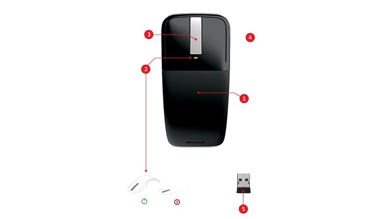Мышь Microsoft Arc Touch Mouse черного цвета