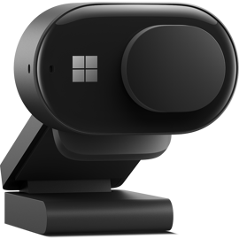 Vue avant oblique d’une webcam Microsoft Modern.