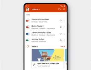Экран Microsoft Office на телефоне с Android