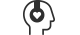 O pictograma pentru designul deasupra urechii