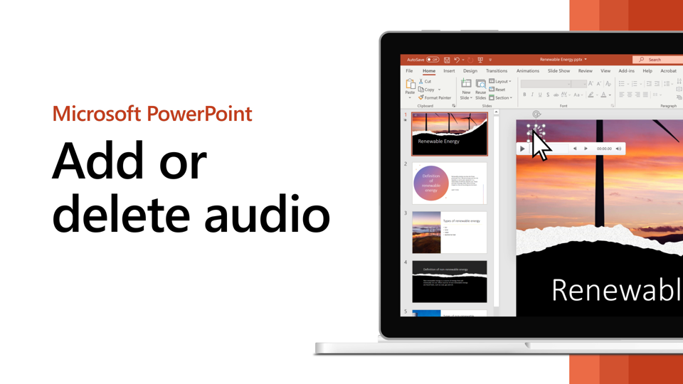 Add or delete audio in your PowerPoint presentation - Microsoft Support