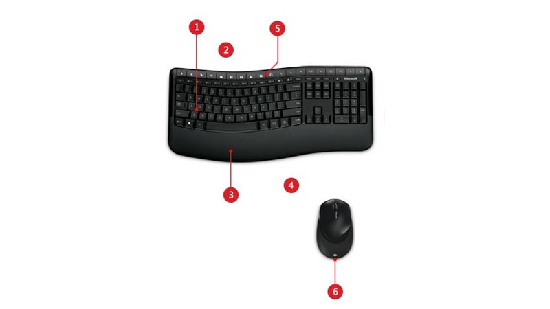 Microsoft Wireless Keyboard and Mouse Comfort Desktop 5050