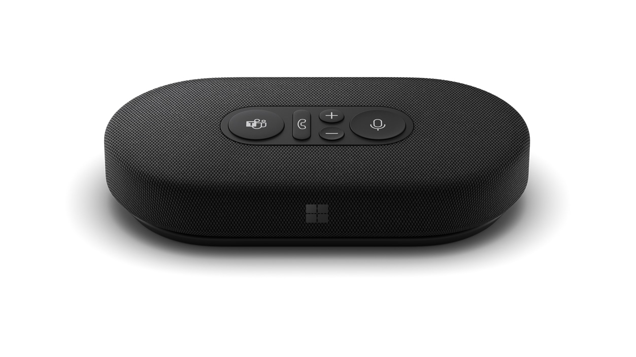 Top front view of the Microsoft Modern USB-C Speaker.