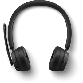 Microsoft Modern Wireless Headset -kuulokkeet takaa korvakuppien säätimet näkyvissä.