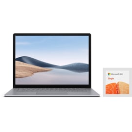 Surface Laptop 4 mit Microsoft 365 Single – Vorderansicht.