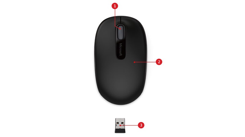 Microsoft Wireless Mobile Mouse 1850 features