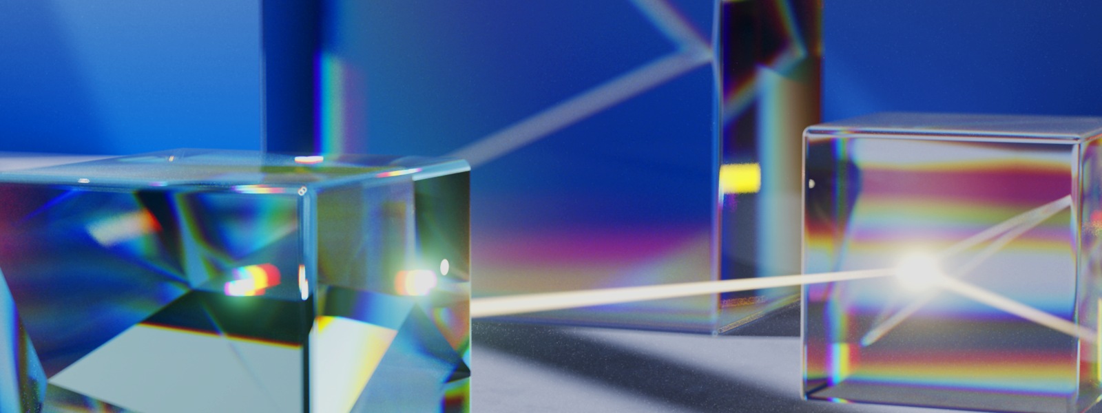 Light refracting through prisms