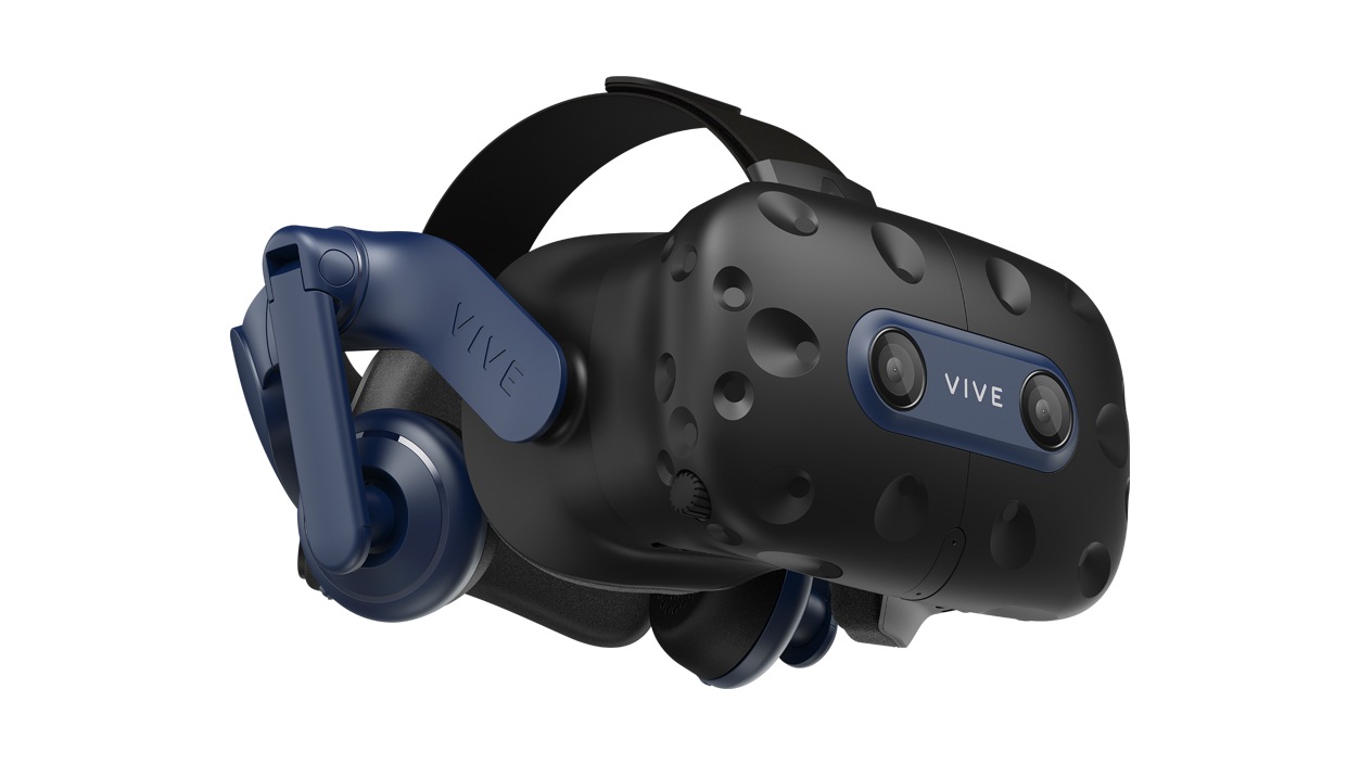 A VIVE Pro 2 Headset facing right.