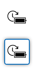 Icono que muestra un medidor de batería