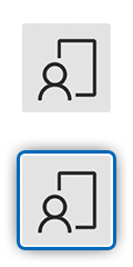 Icon showing person entering meeting