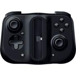 Razer Kishi Universal Mobile Gaming Controller for iPhone from the front. 