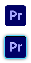 Adobe Premiere logo.