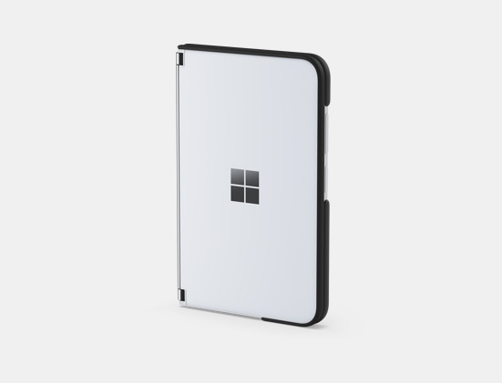 Render of Surface Duo 2 Bumper in Obsidian on device