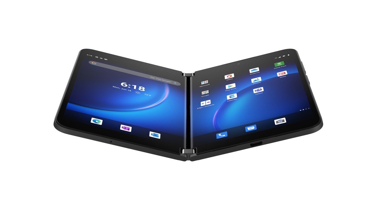 Surface Duo 2 para empresas en negro obsidiana.